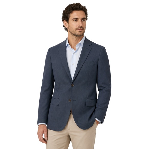 J. Crew Other - J. Crew Ludlow Traveler 38R Blue Italian Tollegno 1900 Wool Half Lined Blazer